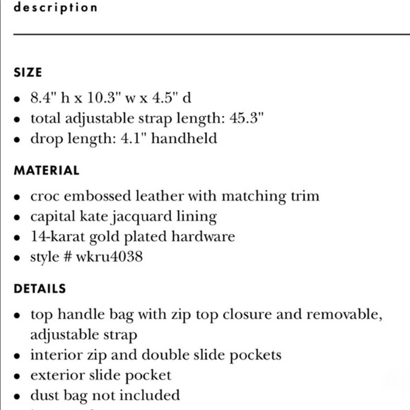 ▪️KATE SPADE▪️Riverside Street Small Felix Satchel - Picture 8 of 8